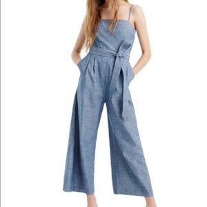 J. Crew Marseille Cotton Chambray Jumpsuit Size 2
